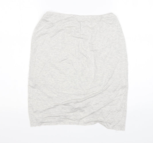 Bella Luxx Womens Grey Rayon Mini Skirt Size M