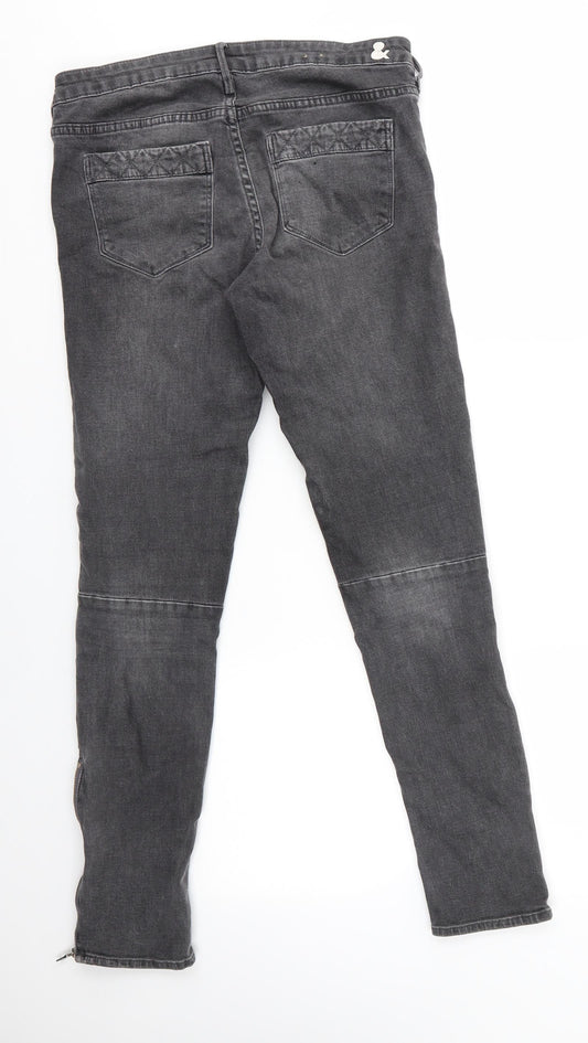 H&M Womens Grey Cotton Skinny Jeans Size 29 in L28 in Regular