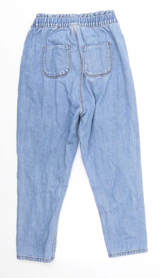 NEXT Girls Blue 100% Cotton Boyfriend Jeans Size 9 Months Regular