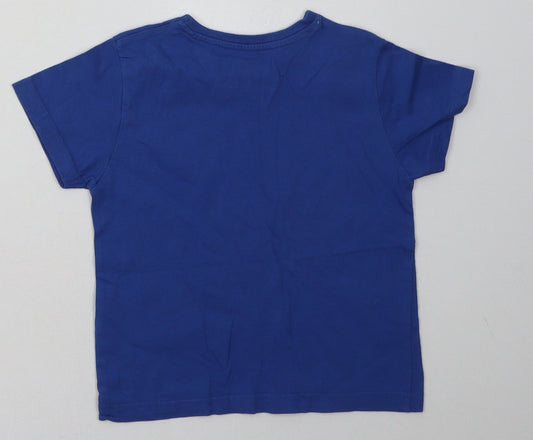 Primark Boys Blue Cotton Basic T-Shirt Size 3-4 Years Crew Neck Pullover - Brooklyn New York