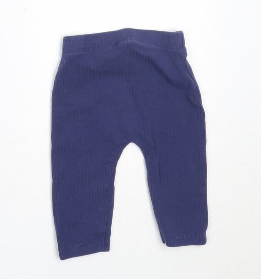 George Girls Blue Cotton Capri Leggings Size 3-6 Months