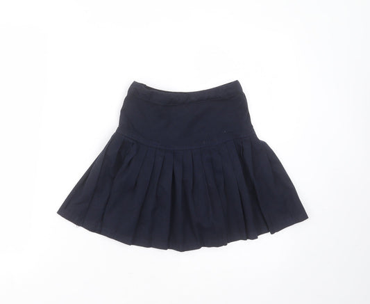 NEXT Girls Blue Polyester A-Line Skirt Size 7 Years Regular - pleated