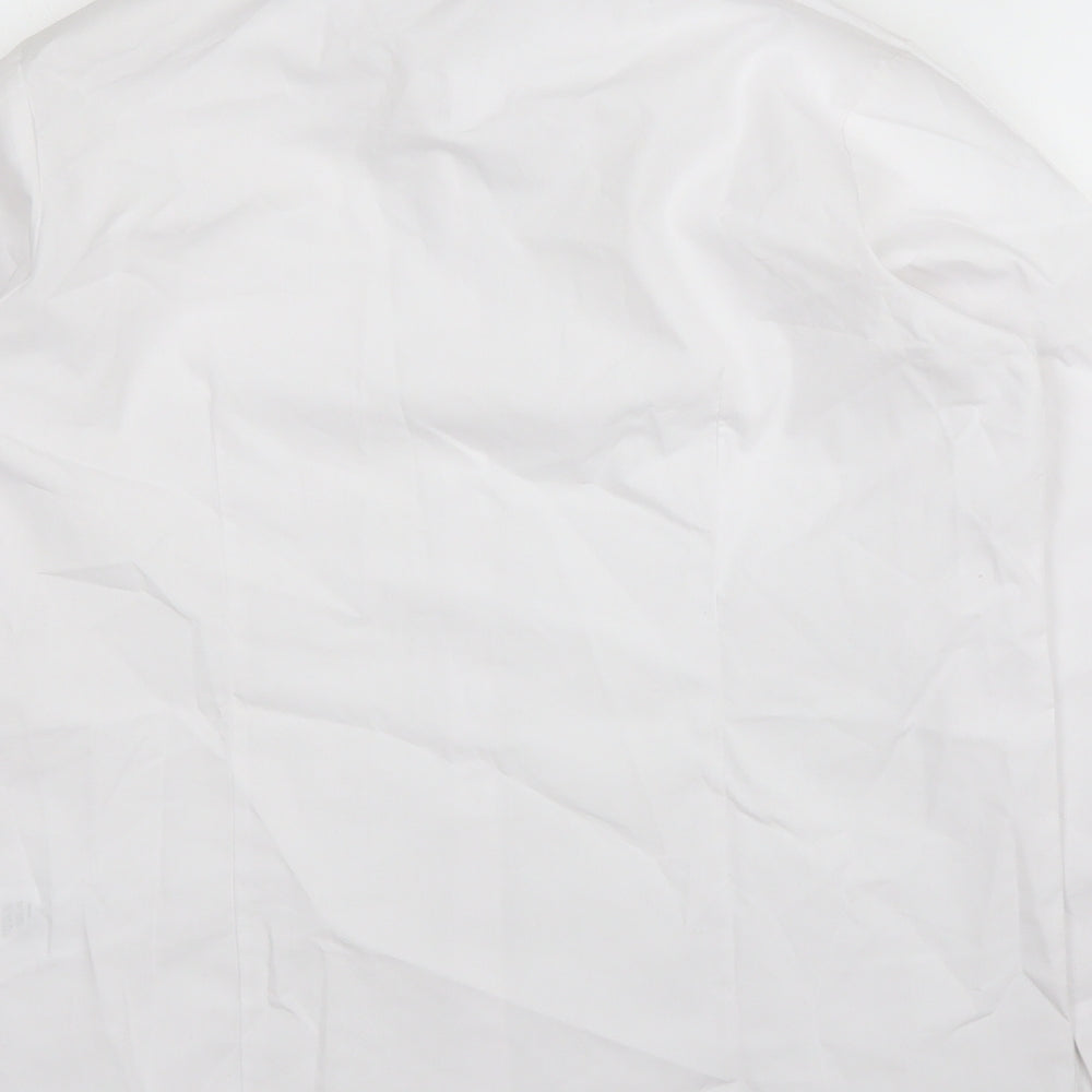George Boys White Cotton Basic Button-Up Size 11 Years Collared Button