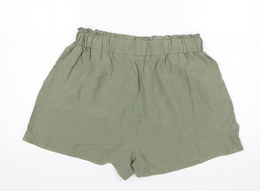 INSIDE Womens Green Lyocell Sailor Shorts Size L L4 in Regular