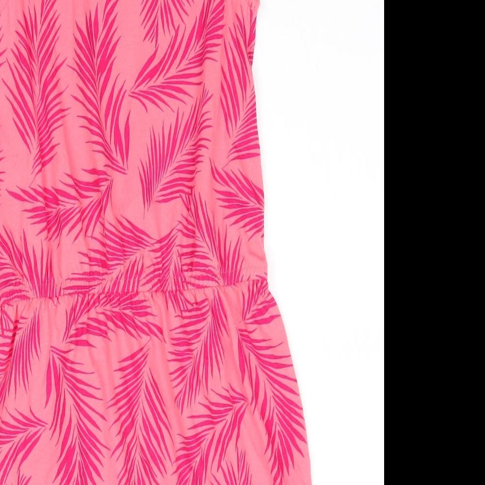Gap Girls Pink Cotton A-Line Size M Round Neck