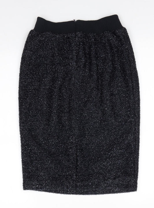 Topshop Womens Blue Cotton Straight & Pencil Skirt Size 10