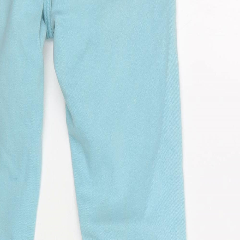 Gap Girls Blue Cotton Skinny Jeans Size 8 Years Regular Button