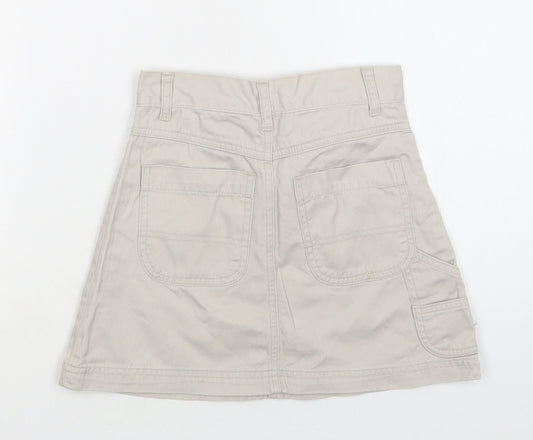 E.A Outerwear For Kids Girls Beige Cotton Cargo Skirt Size 6-7 Years Regular Buckle