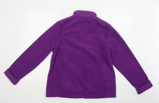 Alia Womens Purple Windbreaker Jacket Size M Zip