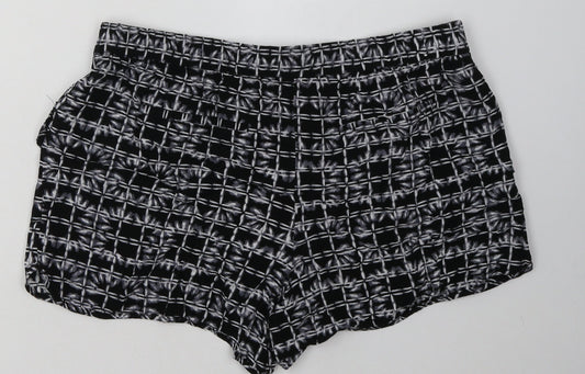 Gap Womens Black Geometric Viscose Sweat Shorts Size L L4 in Regular