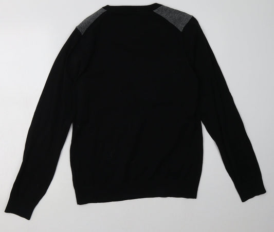 NEXT Mens Black Cotton Pullover Sweatshirt Size S