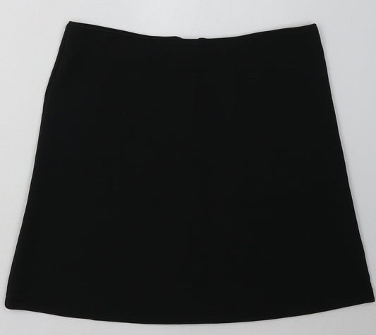 originals Womens Black Polyester A-Line Skirt Size 10 Zip
