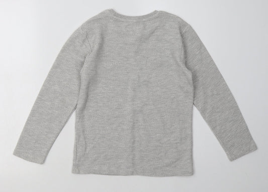 NEXT Boys Grey Cotton Pullover Sweatshirt Size 8 Years Pullover
