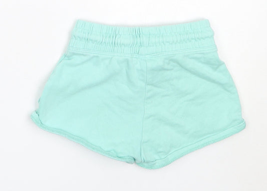 NEXT Girls Green Cotton Hot Pants Shorts Size 4 Years Regular