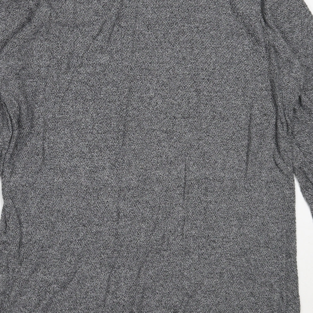 Cedar Wood State Mens Grey Round Neck Cotton Pullover Jumper Size M