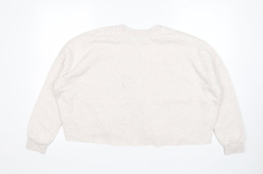 Primark Womens Beige Cotton Pullover Sweatshirt Size M