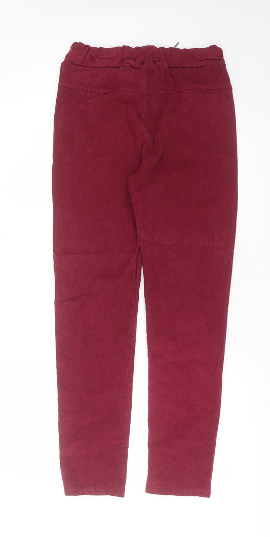 Made in Italy Womens Purple Viscose Trousers Size 28 in L28 in Regular