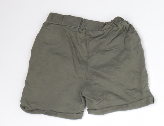 Lee Cooper Boys Green 100% Cotton Sweat Shorts Size 4 Years Regular