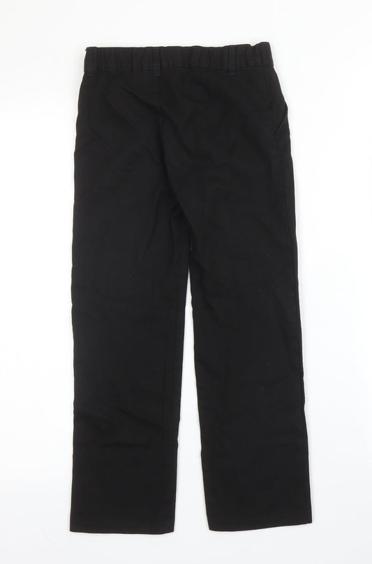 F&F Boys Black Viscose Carpenter Trousers Size 7-8 Years L20 in Regular Zip