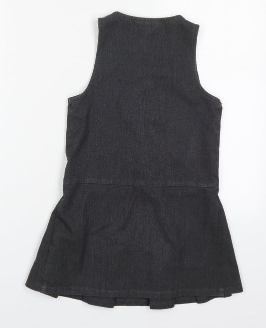 NEXT Girls Grey Polyester A-Line Size 5 Years Round Neck Zip