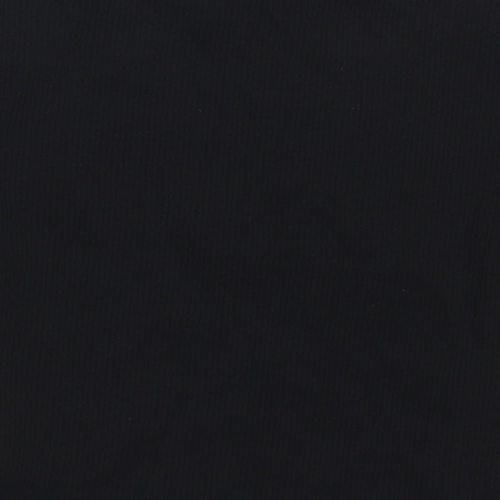 H&M Womens Black Cotton Basic T-Shirt Size S Crew Neck