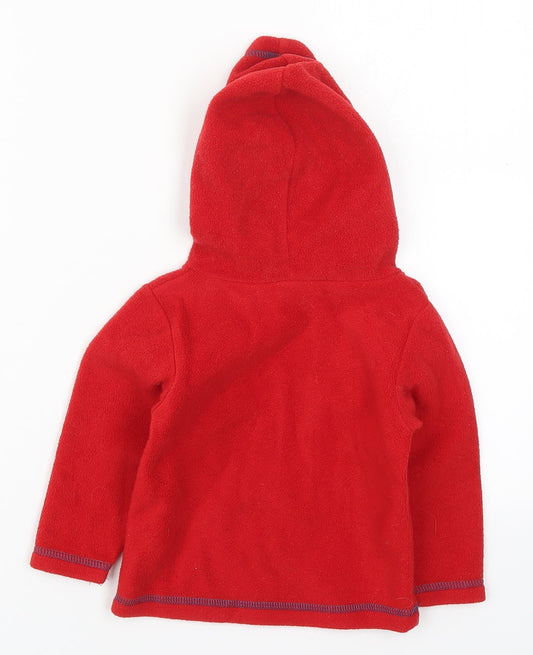 M&Co Boys Red Jacket Size 12-18 Months Pullover - Monkey Hello