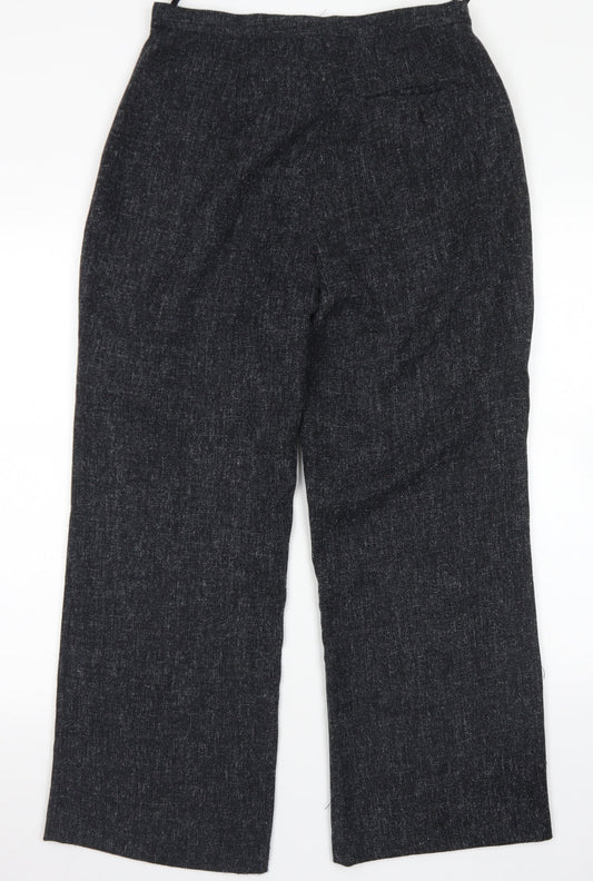 Suzie J Womens Grey Polyester Dress Pants Trousers Size 16 L26 in Regular Zip