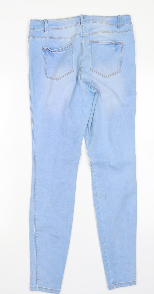 /Denim Womens Blue Cotton Skinny Jeans Size 14 L29 in Regular Button