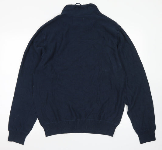 WRK Mens Blue Acrylic Pullover Sweatshirt Size XL