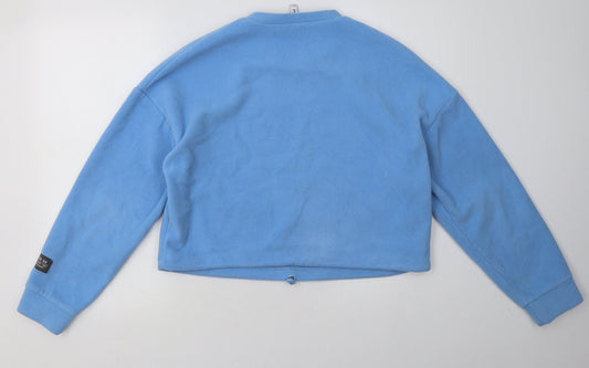 Stradivarius Womens Blue Polyester Pullover Sweatshirt Size S Pullover - Cropped