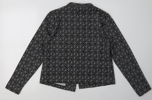 Matalan Womens Grey Geometric Jacket Blazer Size 14
