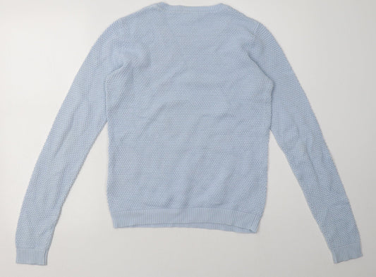 VILA Womens Blue Cotton Pullover Sweatshirt Size S Pullover
