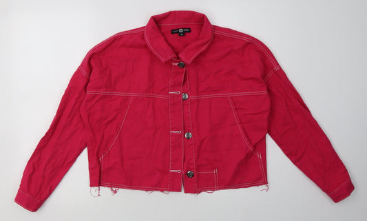 Daisy Street Womens Pink Jacket Size 8 Button