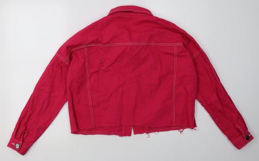 Daisy Street Womens Pink Jacket Size 8 Button
