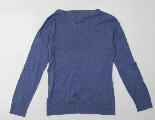 Debenhams Womens Blue Cotton Pullover Sweatshirt Size 10 Pullover