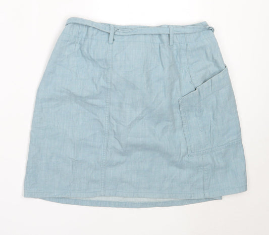 Gap Womens Blue Cotton Mini Skirt Size S