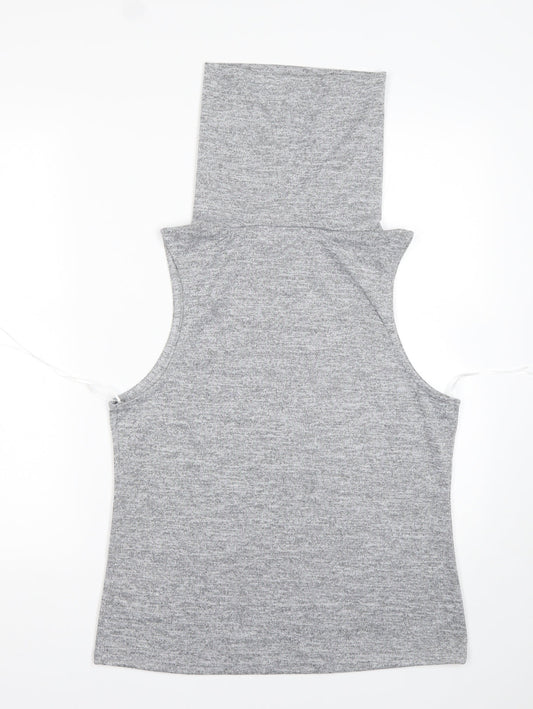 New Look Womens Grey Roll Neck Polyester Vest Jumper Size 14