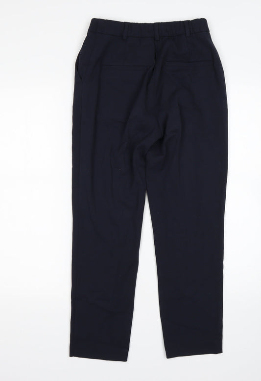 M&S Womens Blue Polyester Trousers Size 8 L26 in Regular
