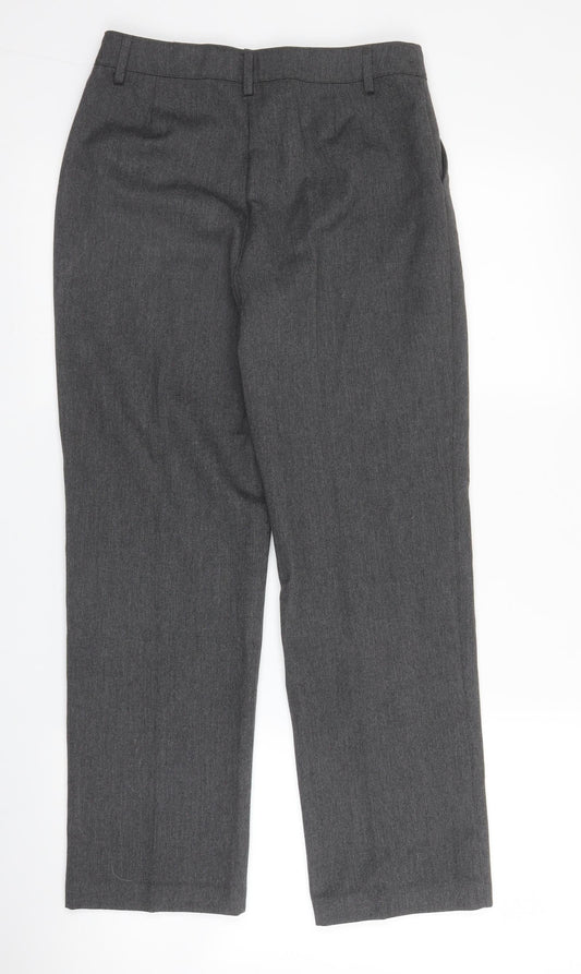 Urban Outlaws Boys Grey Viscose Carpenter Trousers Size 11 Years L25 in Regular Zip