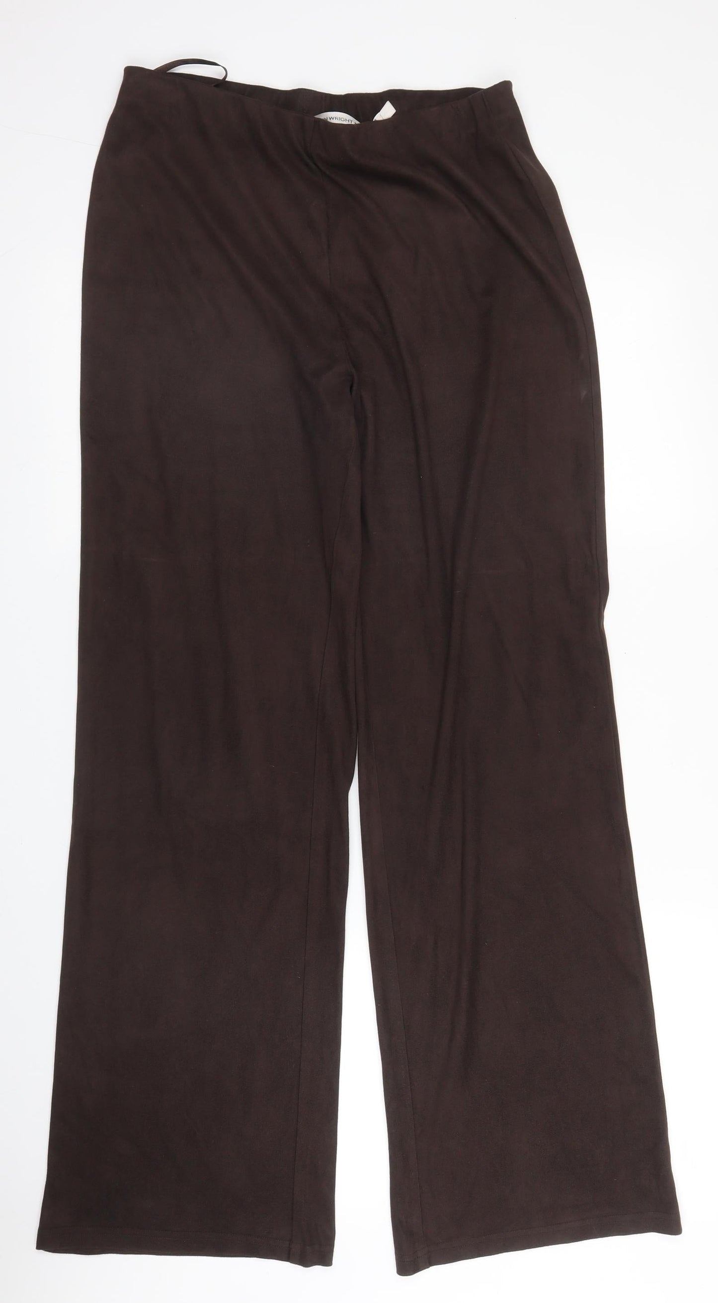 Fenn Wright Manson Womens Brown Polyester Trousers Size L L31 in Regular