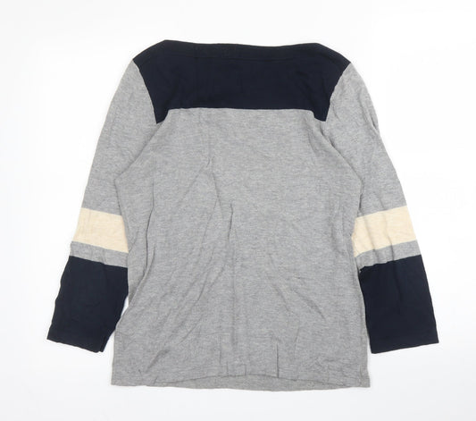 NEXT Womens Grey Round Neck Cotton Pullover Jumper Size 10