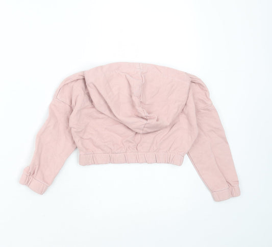 TU Girls Pink Cotton Pullover Hoodie Size 3 Years