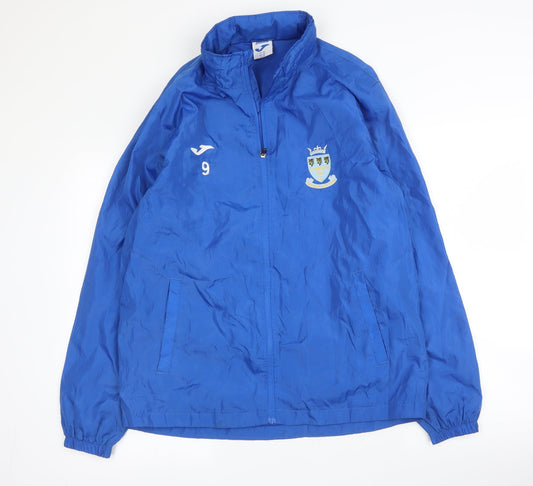 Juma Mens Blue Rain Coat Coat Size M Zip - Football