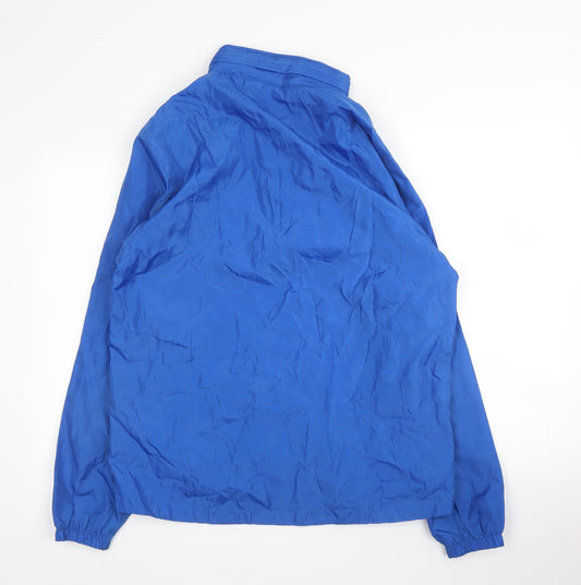 Juma Mens Blue Rain Coat Coat Size M Zip - Football