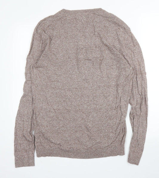 ASOS Mens Purple Round Neck Cotton Pullover Jumper Size L