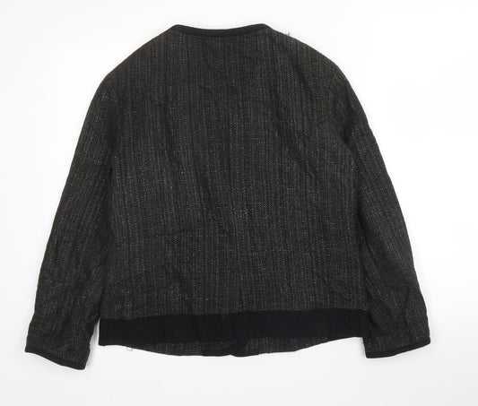 NEXT Womens Grey Viscose Jacket Blazer Size 14