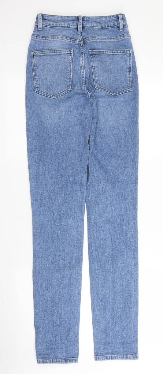 ASOS Mens Blue Cotton Straight Jeans Size 23 in L32 in Regular Zip