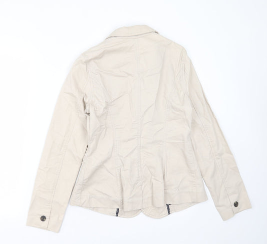 Maine New England Womens Beige Jacket Size 10 Button