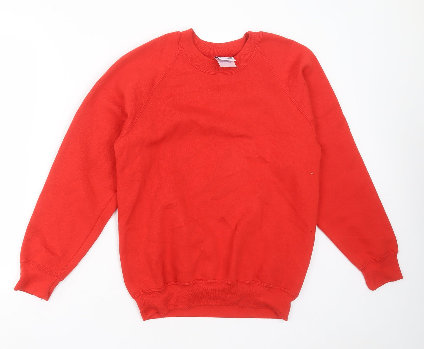 Russell Mens Red Cotton Pullover Sweatshirt Size XS