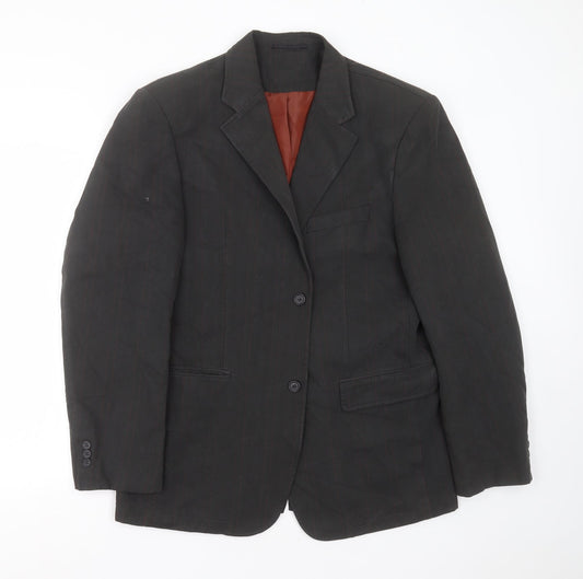 Lakeland Mens Grey Striped Cotton Jacket Blazer Size 40